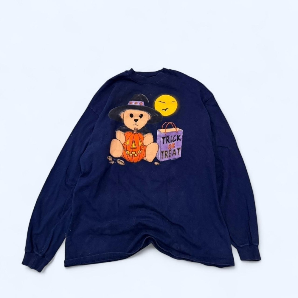 90's Teddy Bear Halloween Long Sleeve T shirt